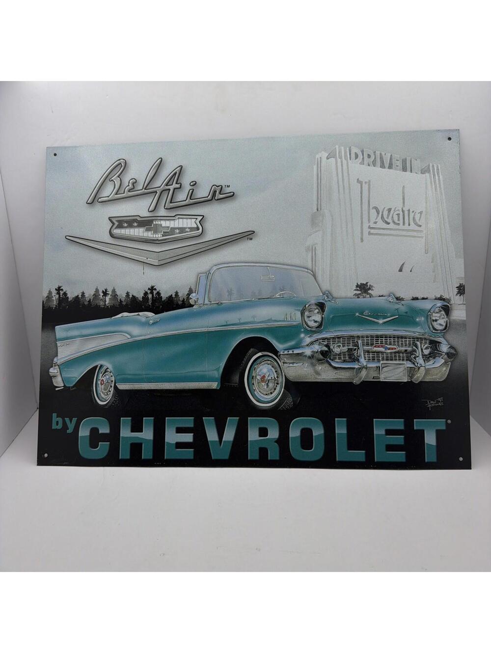 1957 Bel Air Tin Sign - 16"W x 12-1/2"H, Made in USA #DE-1760